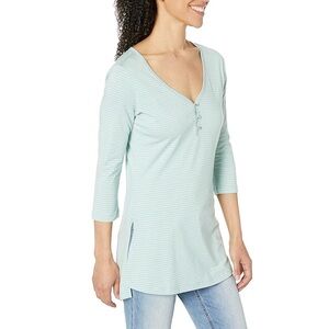 Toad & Co Women’s Tamaya Tres Tunic Aquifer Mini Stripe Top
